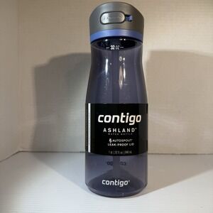 Contigo Ashland Blue Grey Autospout Leakproof Water Bottle 32oz New